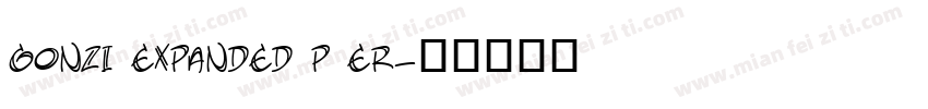 gonzi expanded p er字体转换